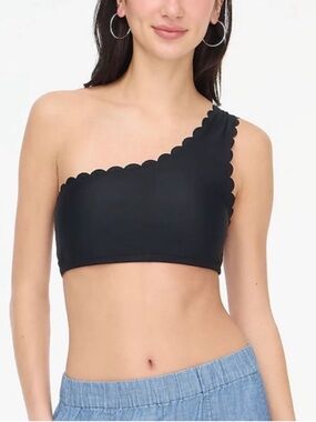 J Crew Swim M Bikini Top Black